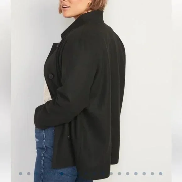 NWT Old Navy Soft-Brushed Button-Front Car Coat - Picture 3 of 6